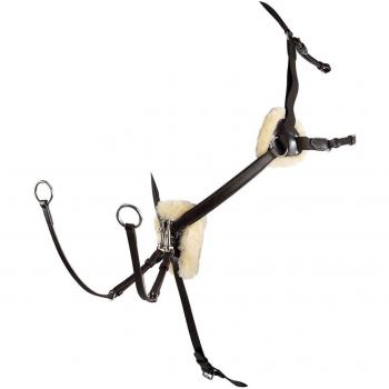 Collar de caza en cuero Equestro 5 puntos