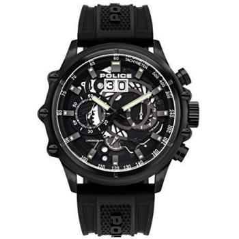 Montre Chronographe Noir Homme Police PL.16018JSB/02P, Quartz 48mm, 10ATM