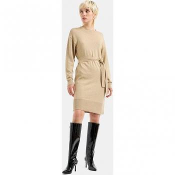 Armani Exchange Damen Strickkleid mit Glanzgarn, Größe S