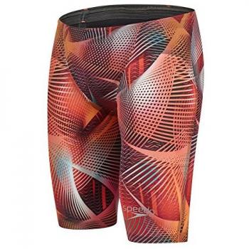 Speedo LZR Racer Elite 2 Jammer Bañador de Competición Largo, Rojo