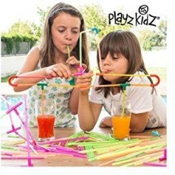 Playz Kidz Spielset mit Trinkhalmen, 27 x 4 x 21 cm