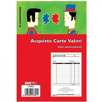 Blocco Acquisto Valori Bollati 50/50 fogli auto r