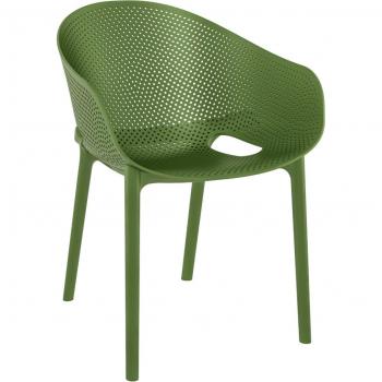 Sedia Sky 4 pz Verde Oliva 54x60x81 cm