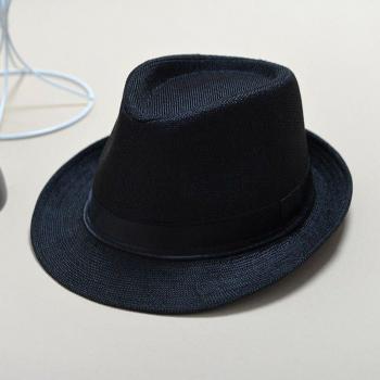 Unisex Reise-Strohhut Panama Trilby mit Faltfunktion und Gürtel