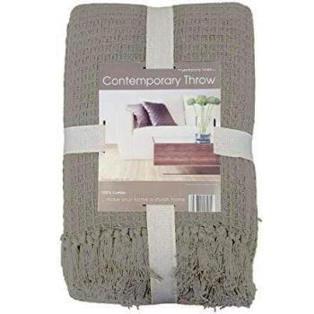 Latte Waffle Fabric Blanket – 70x100 inch