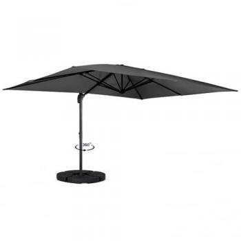 Parasol déporté 360° Calvi gris 3x4 M avec accessoires