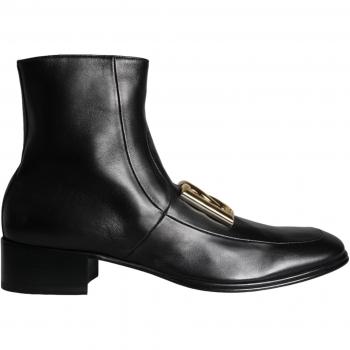 Dolce & Gabbana Black Lamb Leather Men's Boots