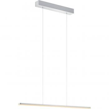 Silberne LED-Pendelleuchte Margita, 88 cm