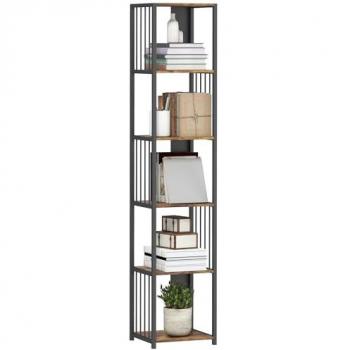 Heritage Brown 5-Shelf Display Unit