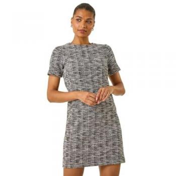 Chemise Évasée Noire Stretch Roman