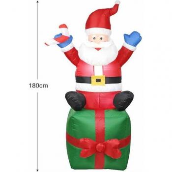 Soldado de Juguete Inflable Papá Noel 1,8 m con Brillo Nocturno – Regalo Navideño