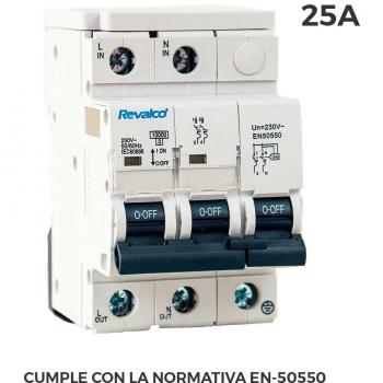 IGA 2P 25A C 10KA PROTECTOR DE SOBRETENSION PERMANENTE SEGUN NORMATIVA EN-50550 Y TRANSITORIO 5-15KA 275V