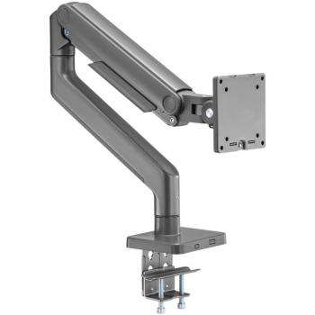 Soporte para monitor Ewent EW1529 de 124,5 cm (49) en color plata para escritorio, con capacidad máxima de 20 kg y un brazo