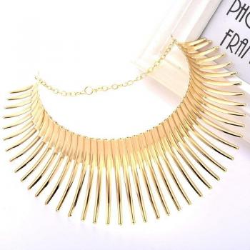Collier coulant ethnique en métal pour femme