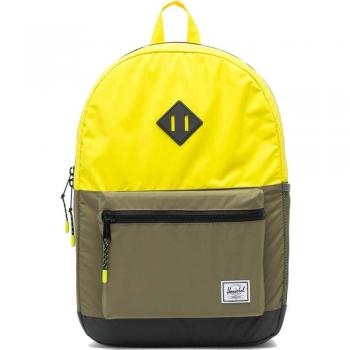 Sac à dos Herschel Heritage Youth XL (Réfléchissant Sulfur Spring/Olive Night/Réflectif Noir)