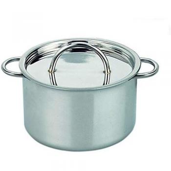 Kochgeschirr: Edelstahl Henkeltopf 9 cm, Deckel vorhanden