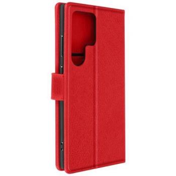 Support vidéo et portefeuille rouge pour Samsung Galaxy S24 Ultra – Edition Chesterfield
