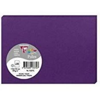 Cartes Pollen 210g Violet 110x155 mm (25 unités)