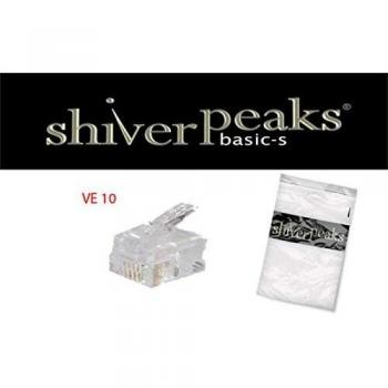 Shiverpeaks Spina modulare RJ11 a 6 poli, 4 contatti occupati, placcata oro