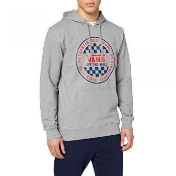 Vans OG Checker Po Sweat-Shirt À Capuche, Gris (Cement Heather), Small