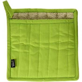 Domo support de pot en coton vert 22 x 22 cm