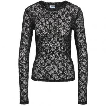 Noisy May Judith Lace Langärmliges Oberteil – Schwarz – S