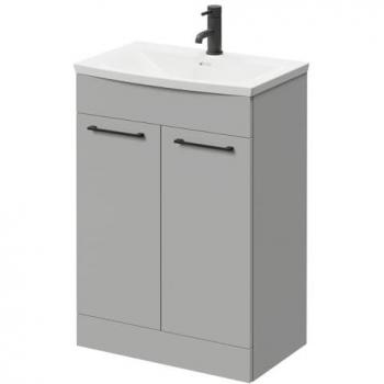 Napoli 600mm Floor Standing Vanity Unit with 2 Doors and Curved Basin