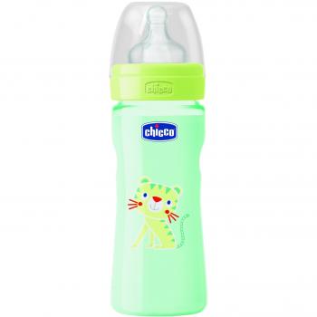 Biberon Chicco 250 ml Polipropilene Verde Flusso Regolabile 2M+