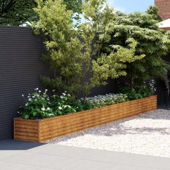 Bureau Jardin Elevé Acier Corten 482x50x36