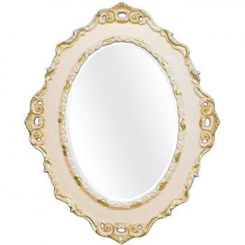 Specchiera Lacca Avorio con Dettaglio Oro 84x104cm