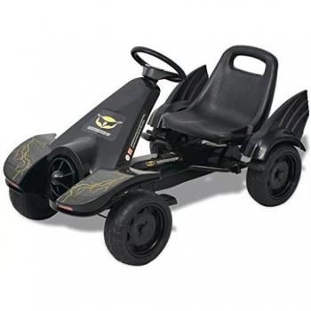Sonata Black Pedal Powered Go-Kart for Kids with Adjustable Seat