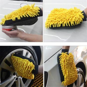 Kit Nettoyage Automobile 3 en 1 : Gants + Brosse + Éponge