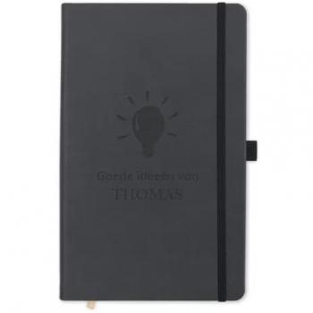Engraved Custom Black Notebook