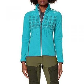 Veste chaude en tissu strick, pour femmes, couleur turquoise, 38