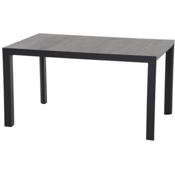 Silva Gartentisch Keramik washed-grey 140x90 matt anthrazit