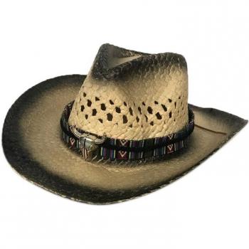 Visera ancha de vaquero para hombre y mujer, sombrero Panamá, modelo CM19028