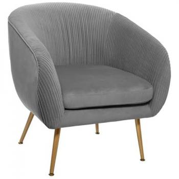 Terciopelo Gris Solaro: Sillón 74x70x78