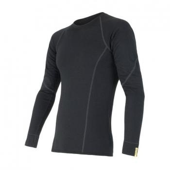Pánské tričko Sensor Merino Active dlouhý rukáv černé