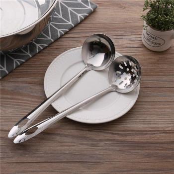 2-Piece 7cm Stainless Steel Soup Spoon and Skimmer Combo