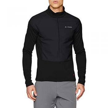 VAUDE Bormio Halfzip Homme Veste, Noir uni, FR : 2XL
