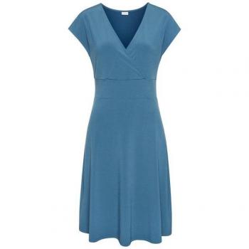 Blaues Midikleid Lascana – Polyester‑Elasthan, bügelfrei