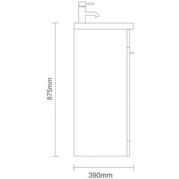 Napoli Vanity Unit 1200mm with Polymarble Double Basin