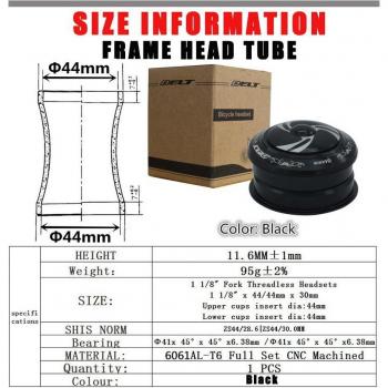 28.6mm (1-1/8) Threadless Bicycle Headset for Mountain and Urban Bikes