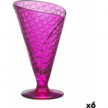 Copa de Helados y Batidos Gelato Fucsia Vidrio 210 Ml (6 Unidades)