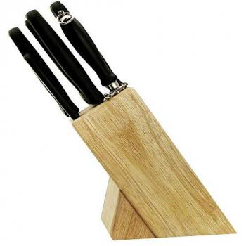 Cuchillos Profesionales 5‑Piezas Acero Inoxidable con Filtro Manual y Mango de Madera