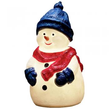 Konstsmide Figura LED Pupazzo di neve bianco caldo
