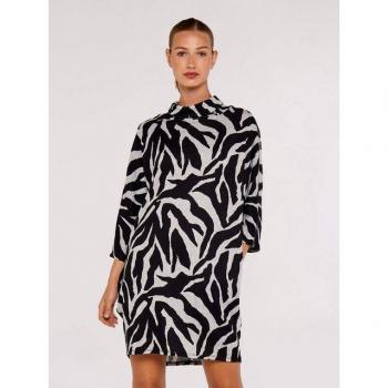 Apricot Cocoon‑Stil‑Strickkleid für Damen, weicher Rollkragen