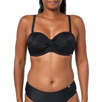Haut de maillot bandeau noir avec soutien