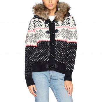 Superdry G61028KP, Gilet Femme, Bleu (Navy), Taille S