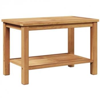 Rangement Basse Teck – Table à Plateau Marron, 70×40×45 cm